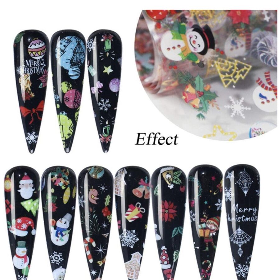 Foil Nail sticker Christmas(10pcs / pack)