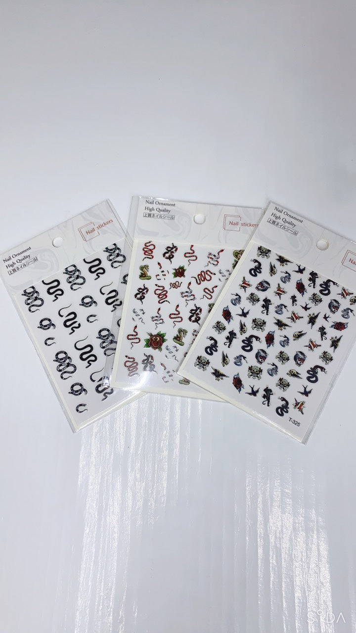 Sticker Set Snake & Skull 3pcs