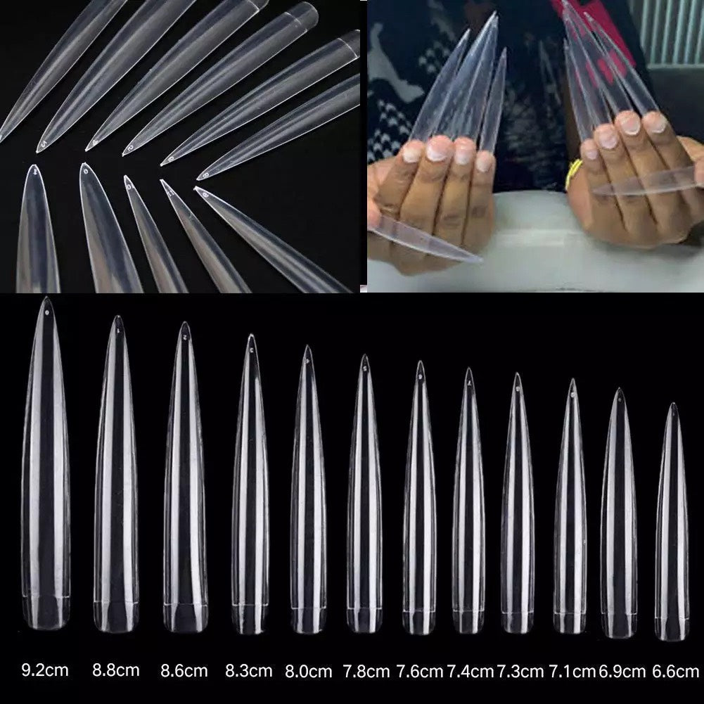 Nail Tip Extreme Long XXXL | Clear 120pcs