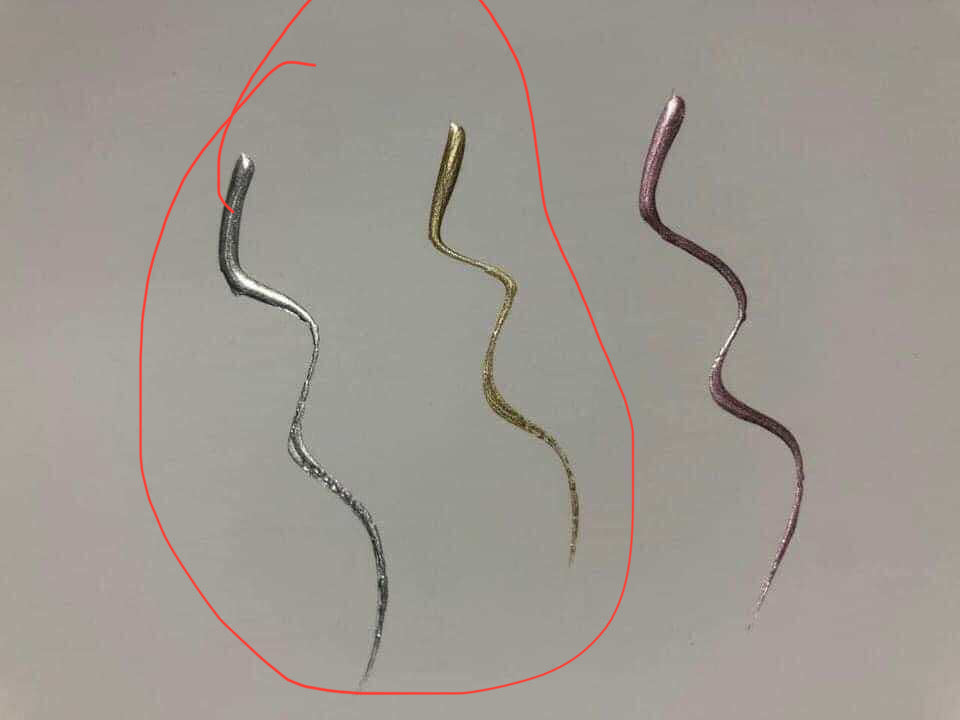 Liner Metallic gel (silver) & (gold)
