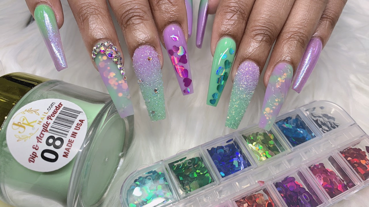 heart nail art G02 (12 colors)