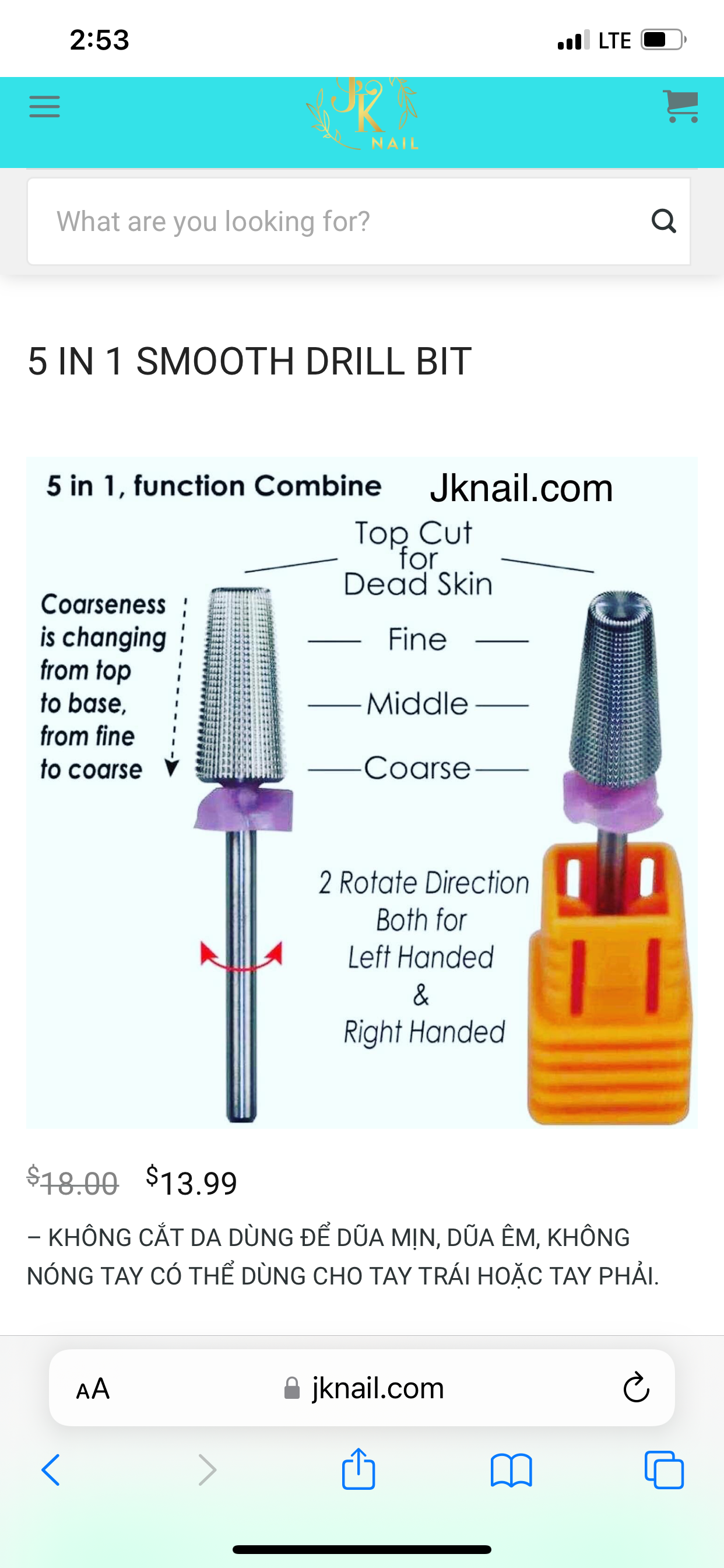 Drill Bit Smooth top 5in1 (F)