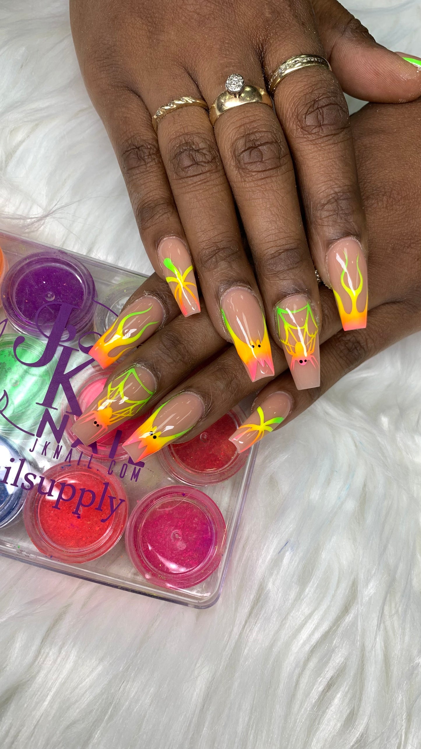 Neon Pigment Nail Powder (12 color)