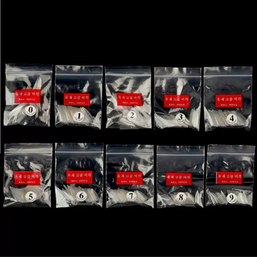 Nail Tips Medium Short Stiletto(Clear) | BUY 10 GET 1 FREE