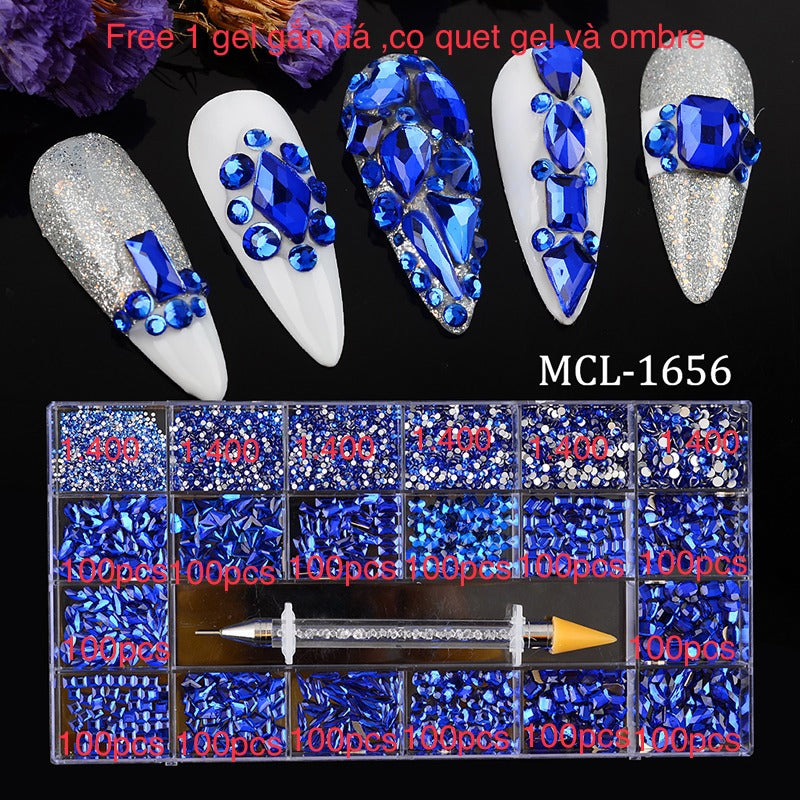 Diamond Rhinestone - Blue | FREE DIAMOND GEL + DIAMOND PEN + GEL BRUSH