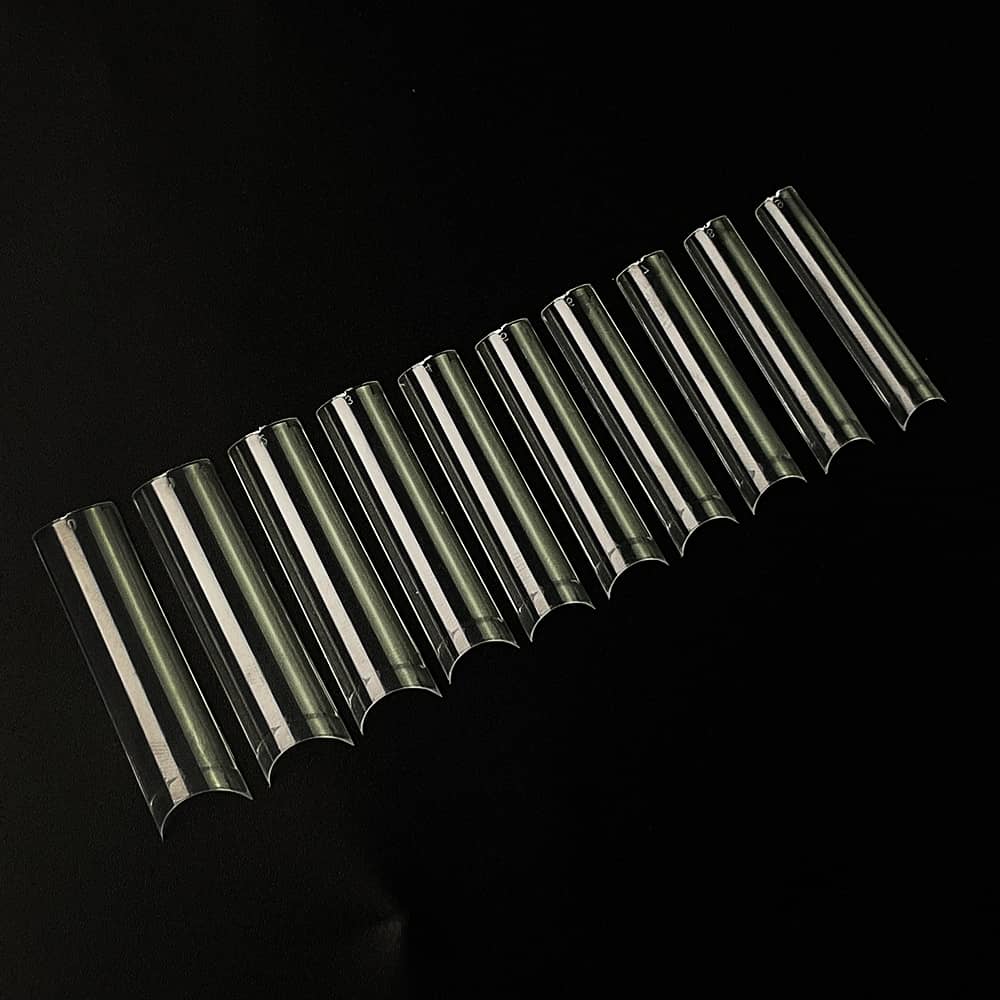 Nail Tip Square Non C- Curve Long (0-9) Clear 500pc/bag & Refill