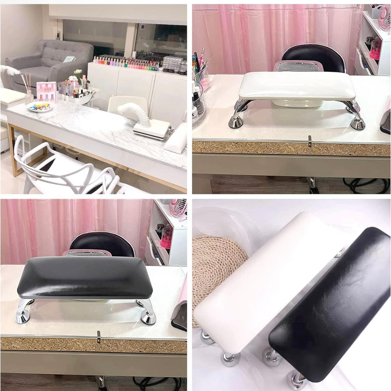Manicure Leather Hand Pillow (Black)
