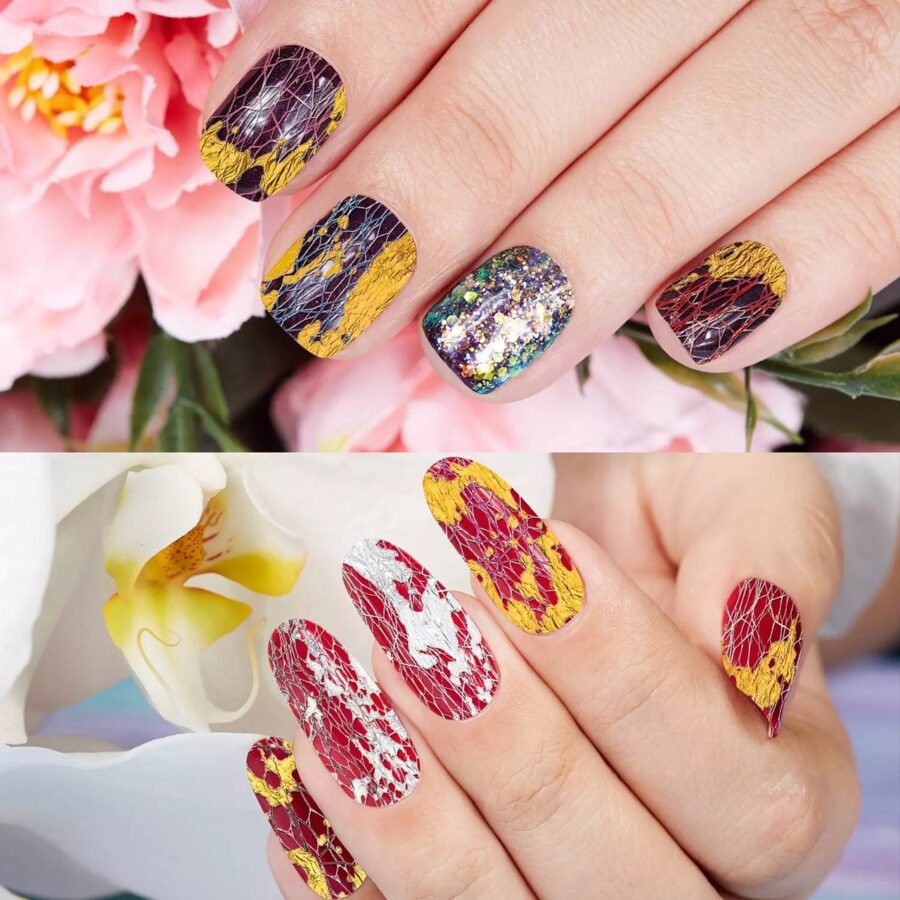Foil Sticker 10 design (Foil Lưới Giấy Bạc)