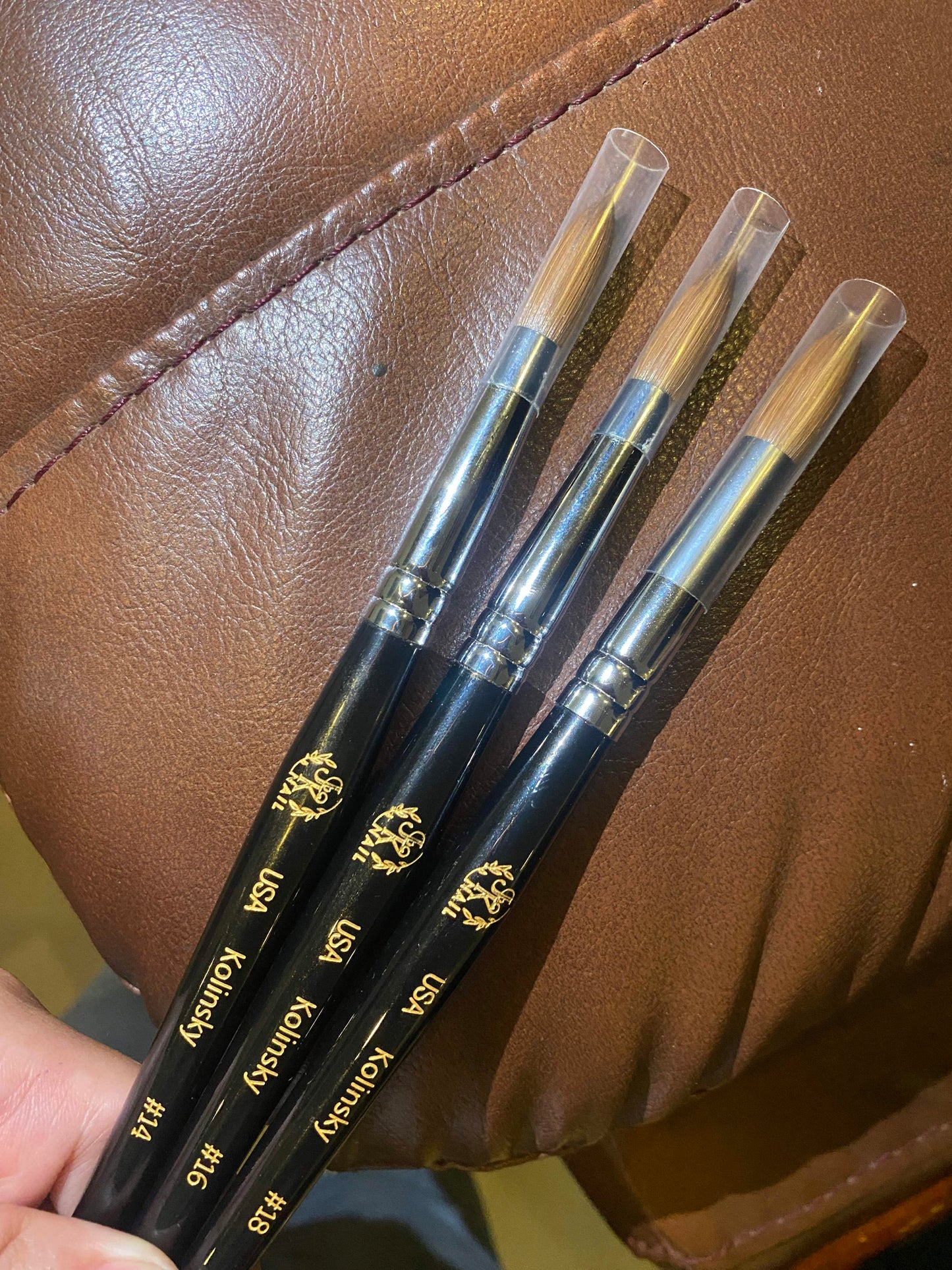 Brush 100% kolinky black hand