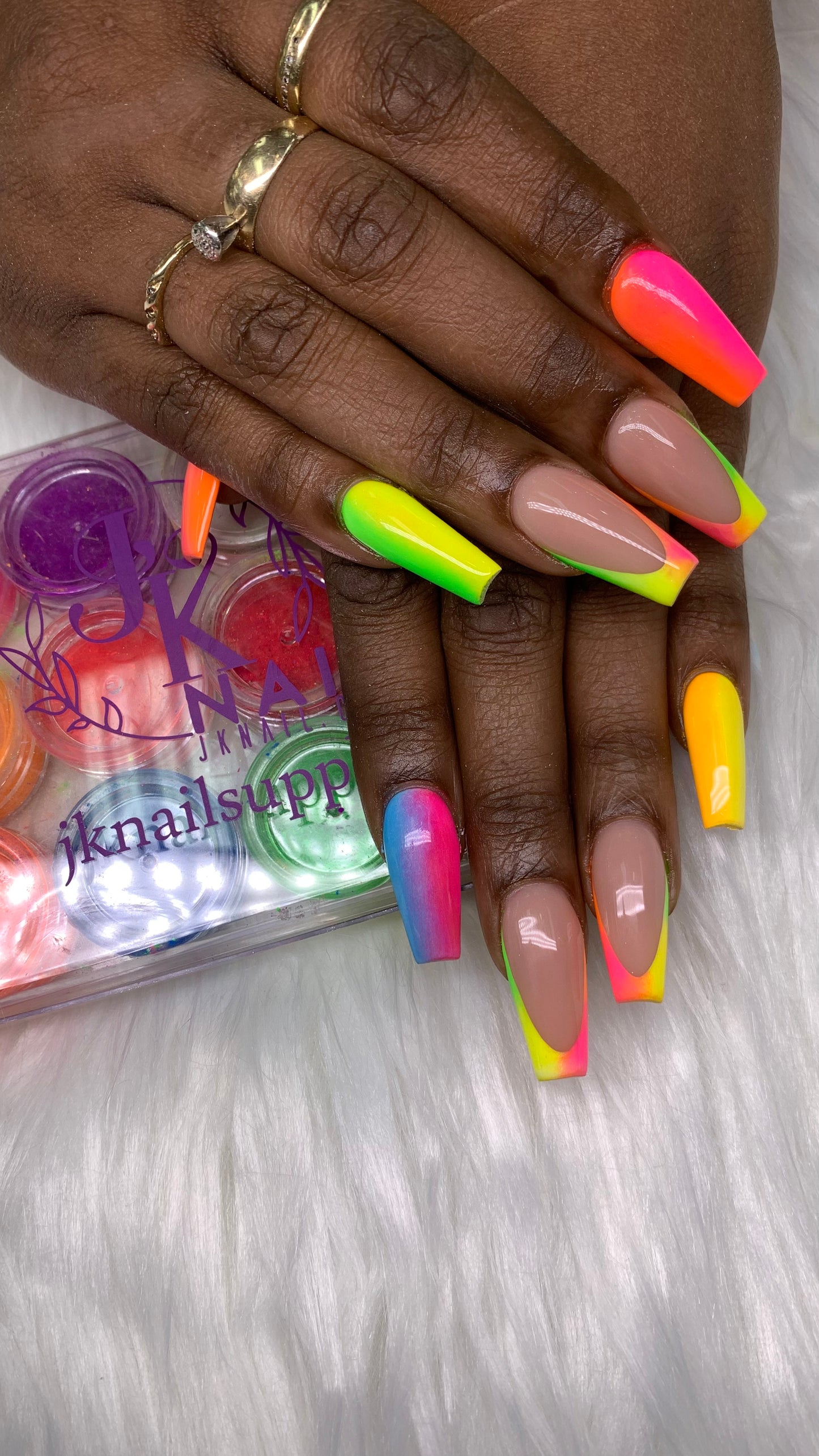 Neon Pigment Nail Powder (12 color)