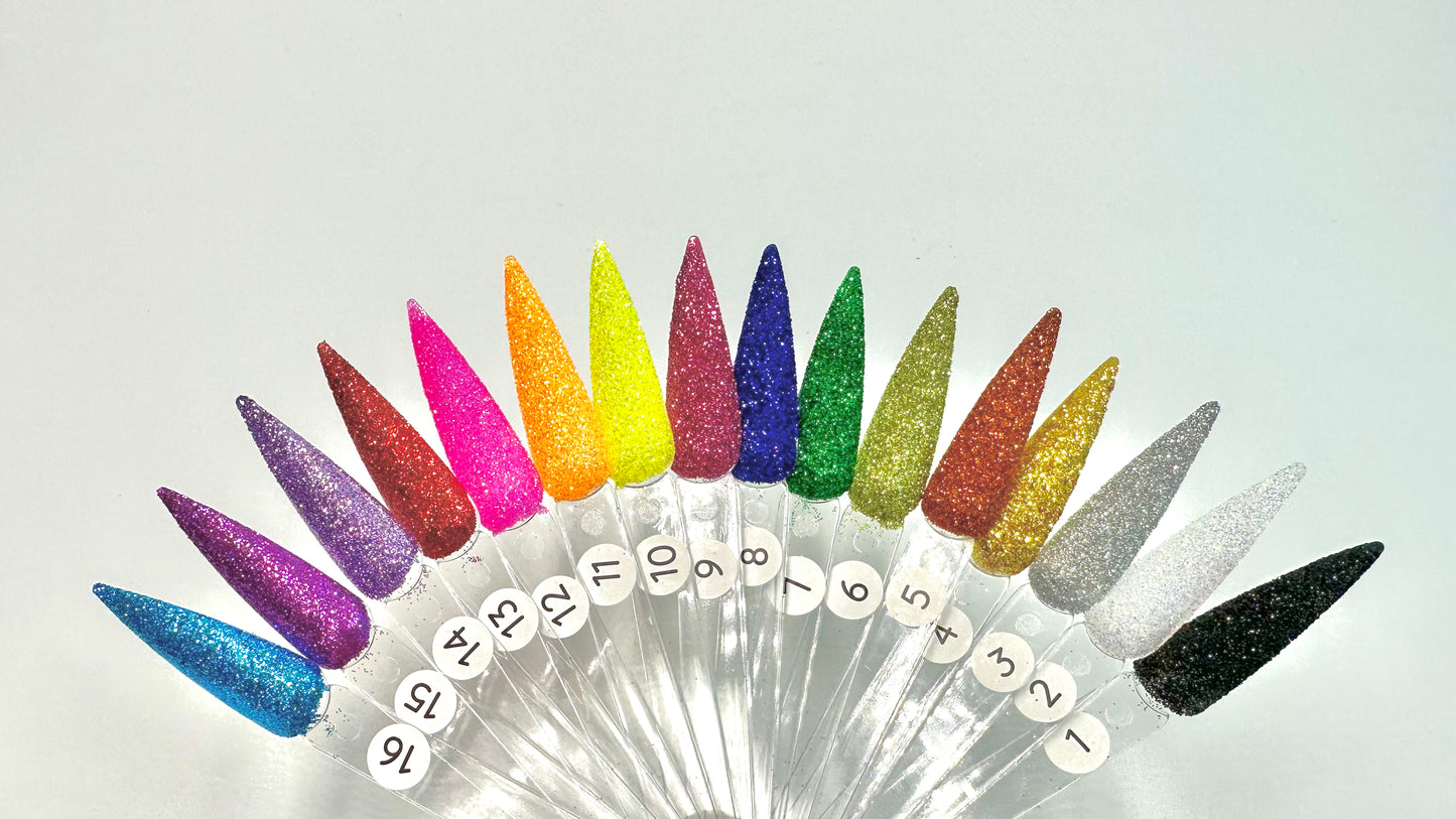 Glitter Powder (1 oz)/ Full Set 16 color