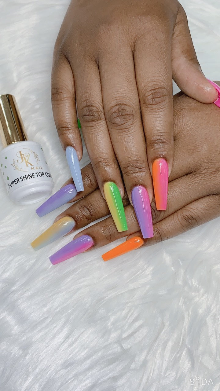 Rubber Base Super Strong + Super Shine Top Coat compo