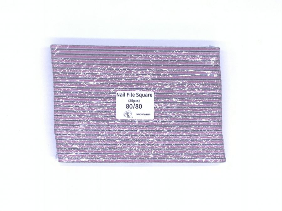Nail File Square 80/80 USA 25 pcs( super nhám)
