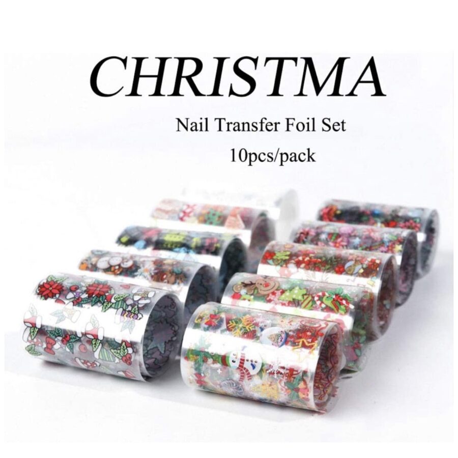 Foil Nail sticker Christmas(10pcs / pack)