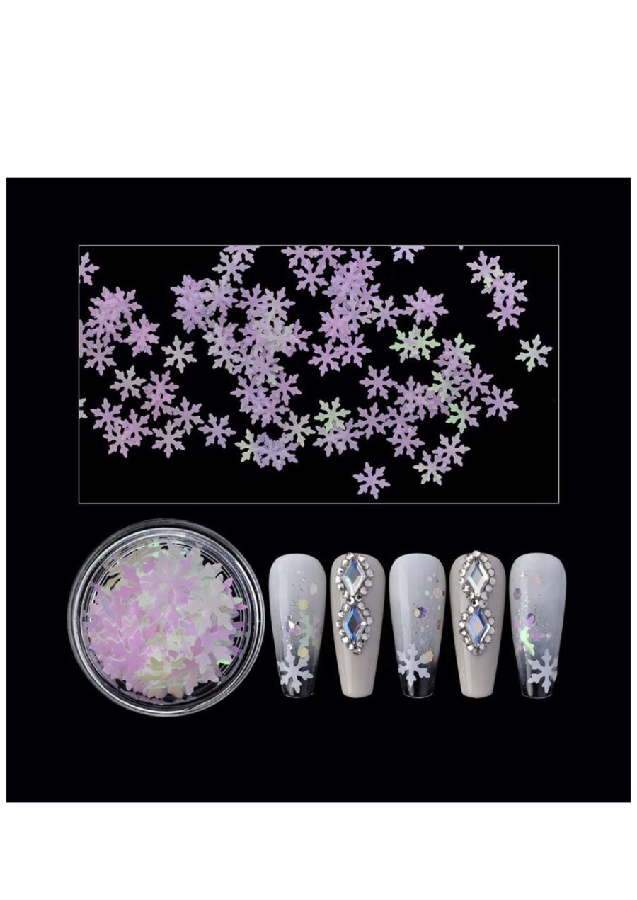 Snowflake Sequins for Nail Art Decoration Christmas (12 color)