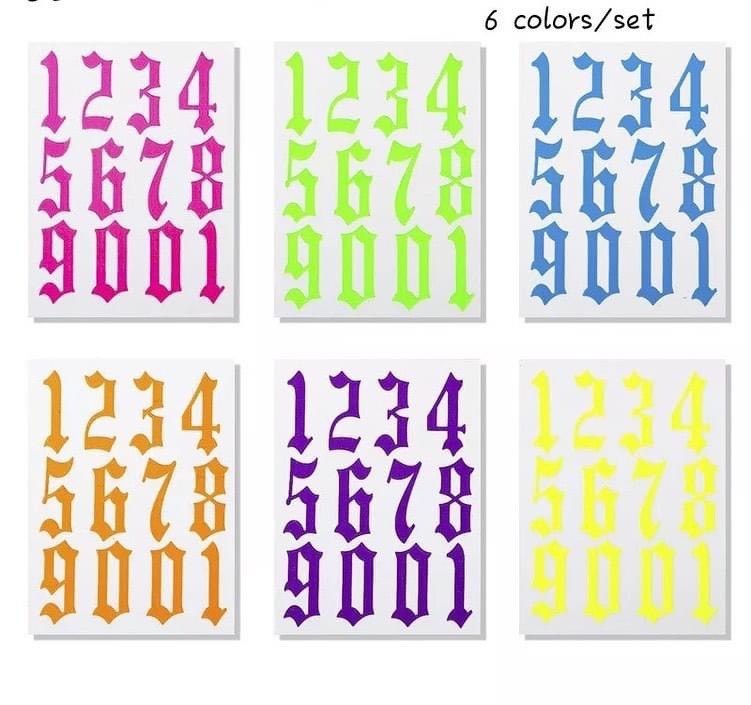 Stickers Big Number (Full 6 Colors)
