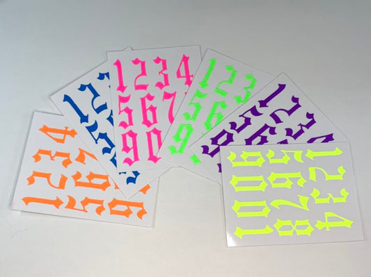 Stickers Big Number (Full 6 Colors)