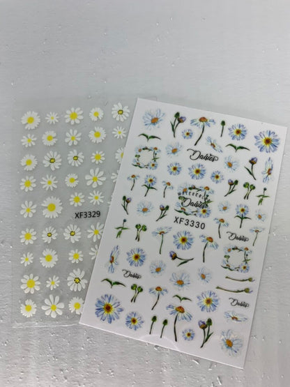 Stickers Flower Nail Art Adhesive 2 pcs