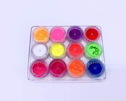 Neon Pigment Nail Powder (12 color)